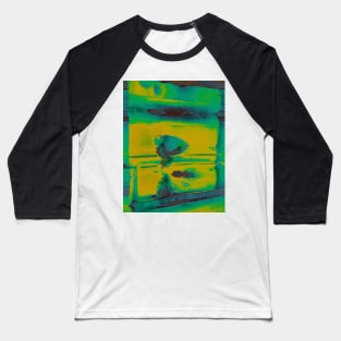 Abstract Glitch Green "Screen" Baseball T-Shirt